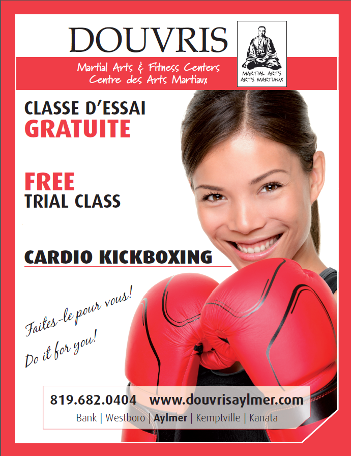 douvris martial arts aylmer kickboxing class flyers